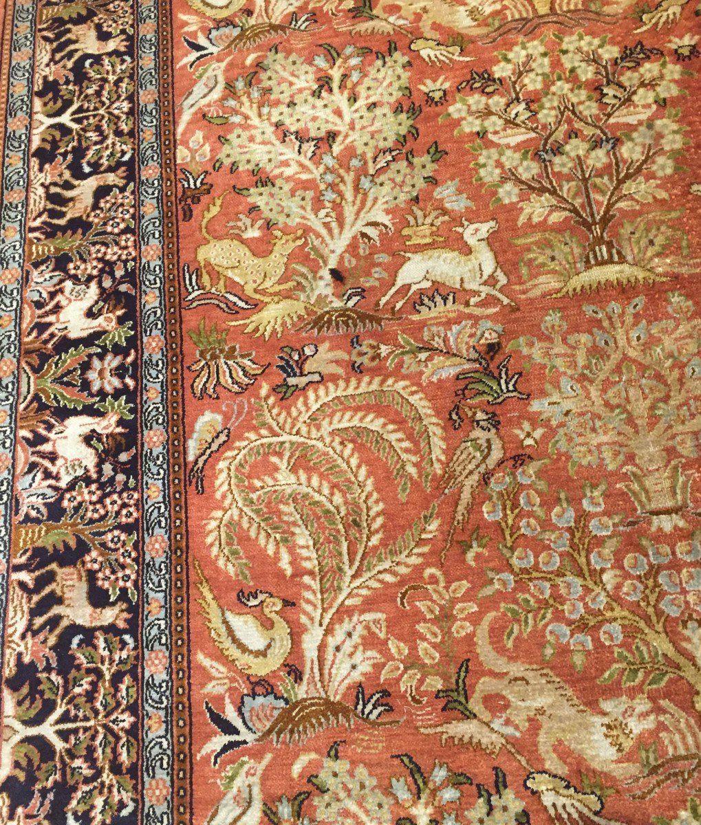 Tapis Kashmir En Soie 191cmx127cm-photo-4