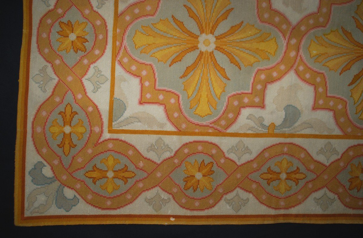 Tapis Français  au petit point début 20eme 240cmx142cm-photo-3
