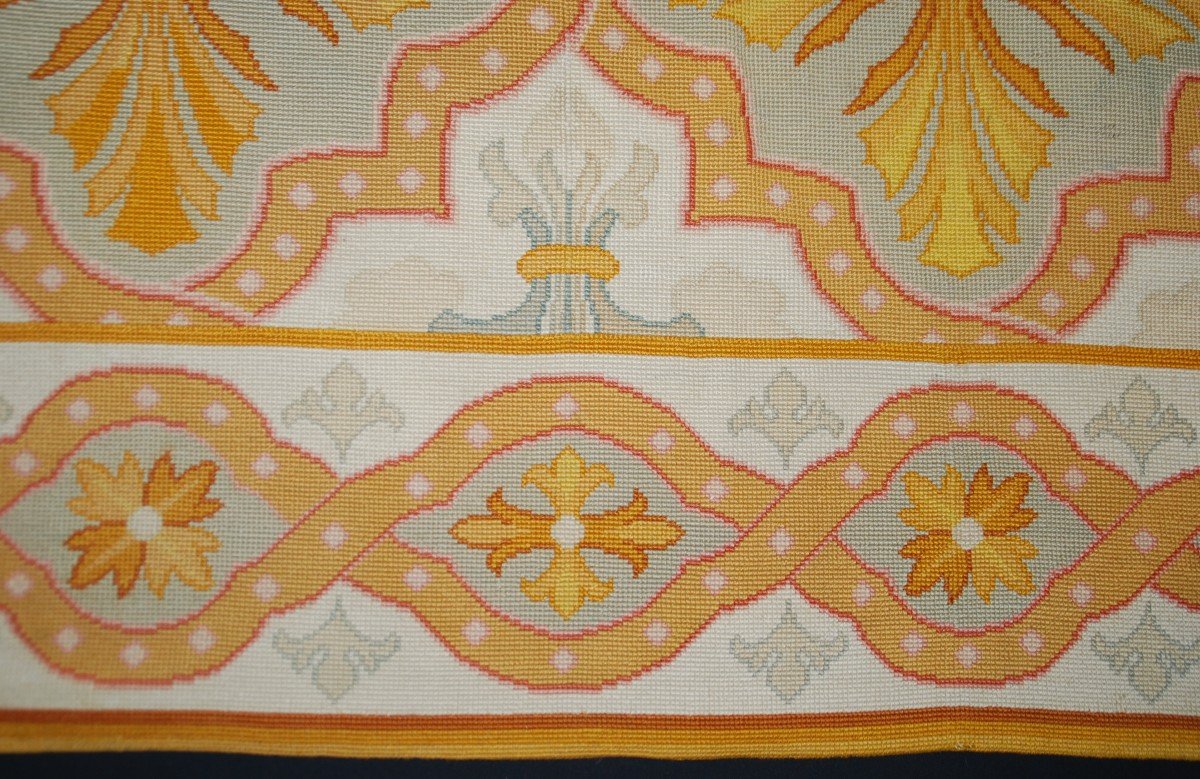 Tapis Français  au petit point début 20eme 240cmx142cm-photo-1