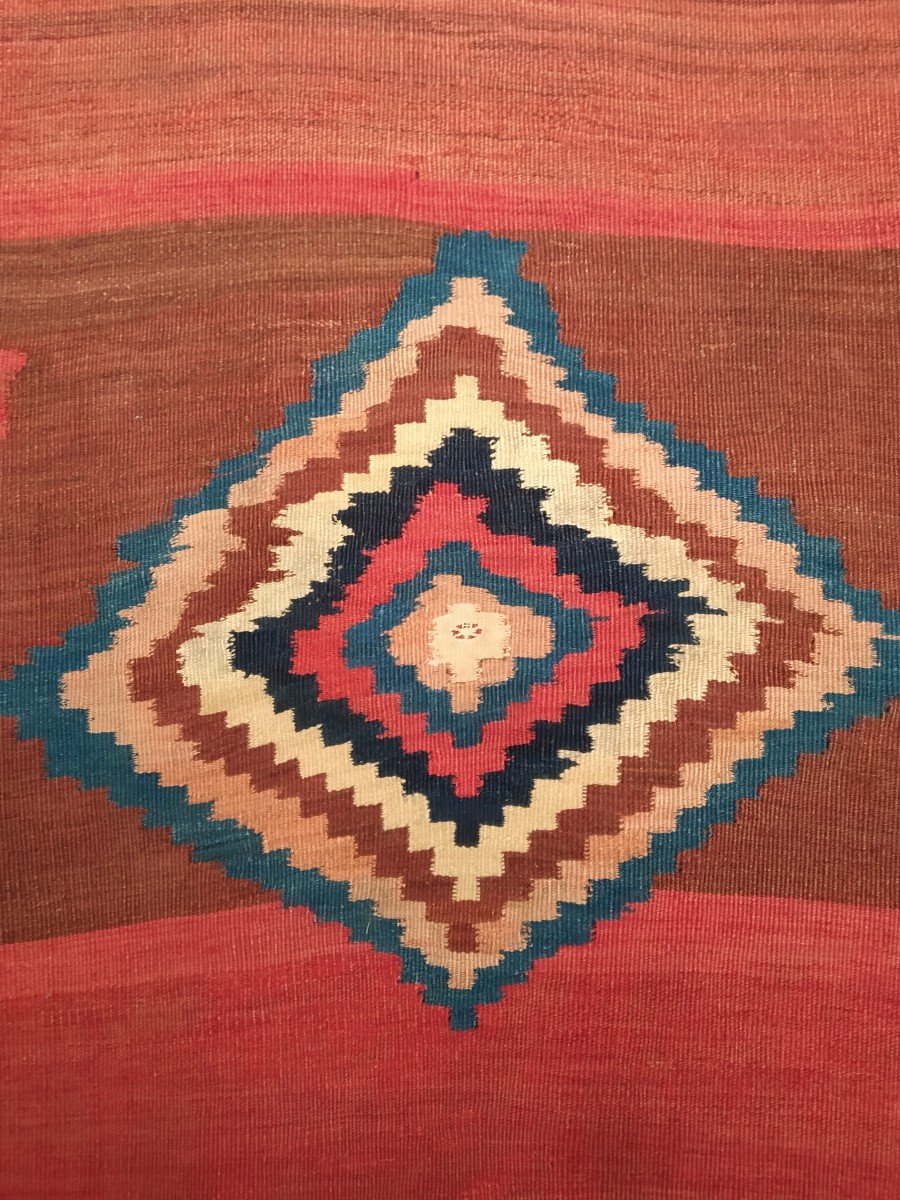 tapis kilim "sofreh" 119cmx107cm-photo-3