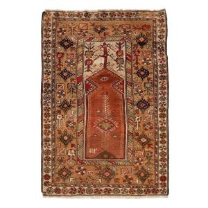 Antique Turkish Melas Rug, Early 19th Century