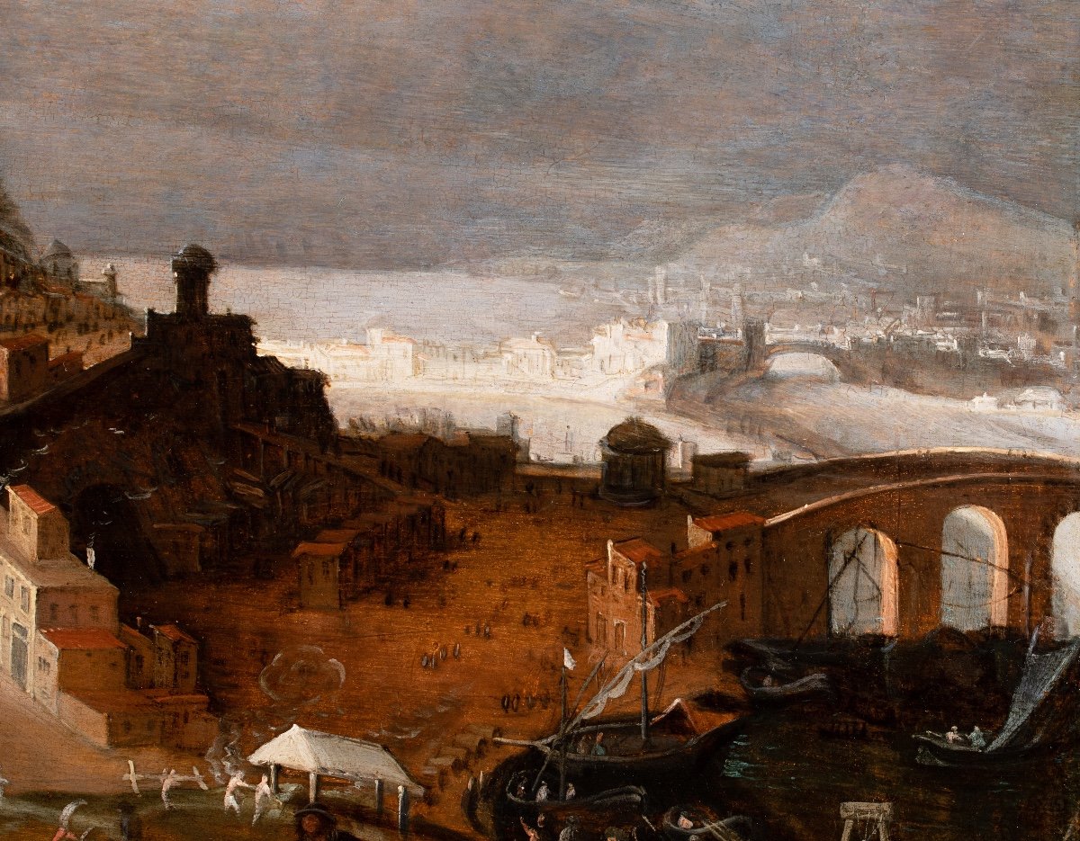 The Construction Of The Tower Of Babel. Willem II Van Nieulandt (1584-1635/36) And Workshop.-photo-1