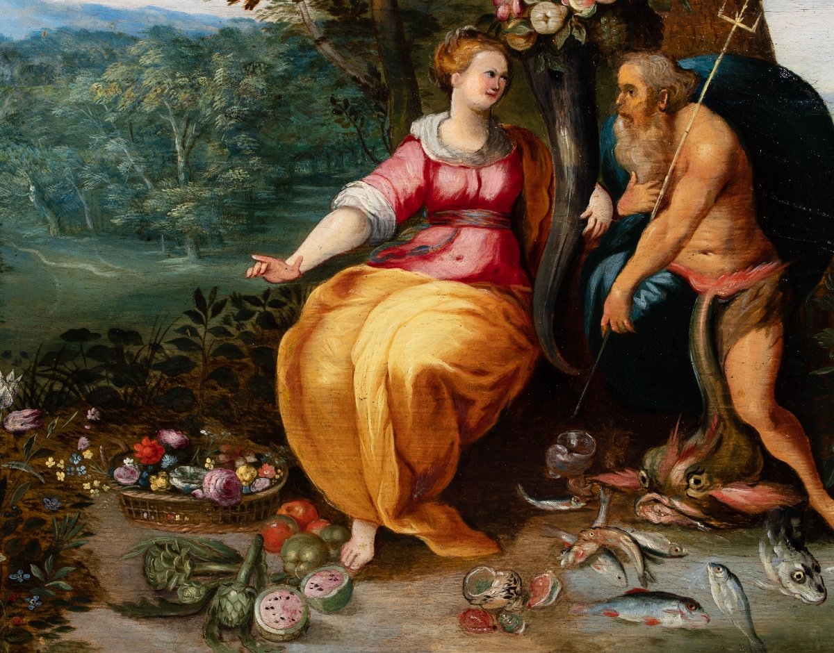 Allegory Of Water & And Earth. Workshop Of Jan Brueghel The Younger And Jan Van Kessel -photo-3