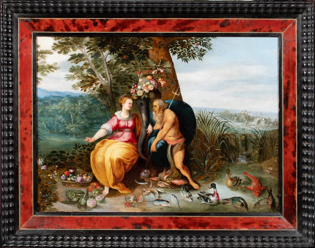 Allegory Of Water & And Earth. Workshop Of Jan Brueghel The Younger And Jan Van Kessel 
