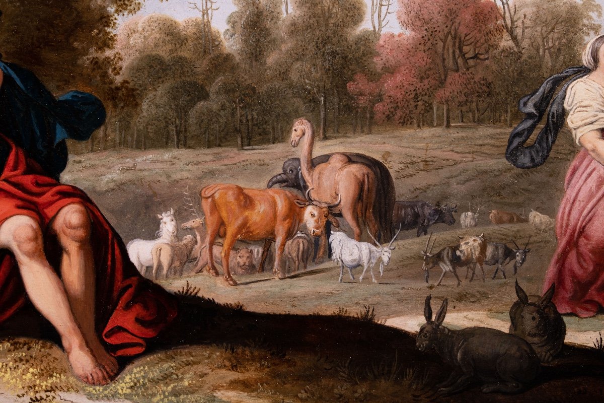 Orphée charmant les animaux. École Hollandaise vers 1650-photo-3