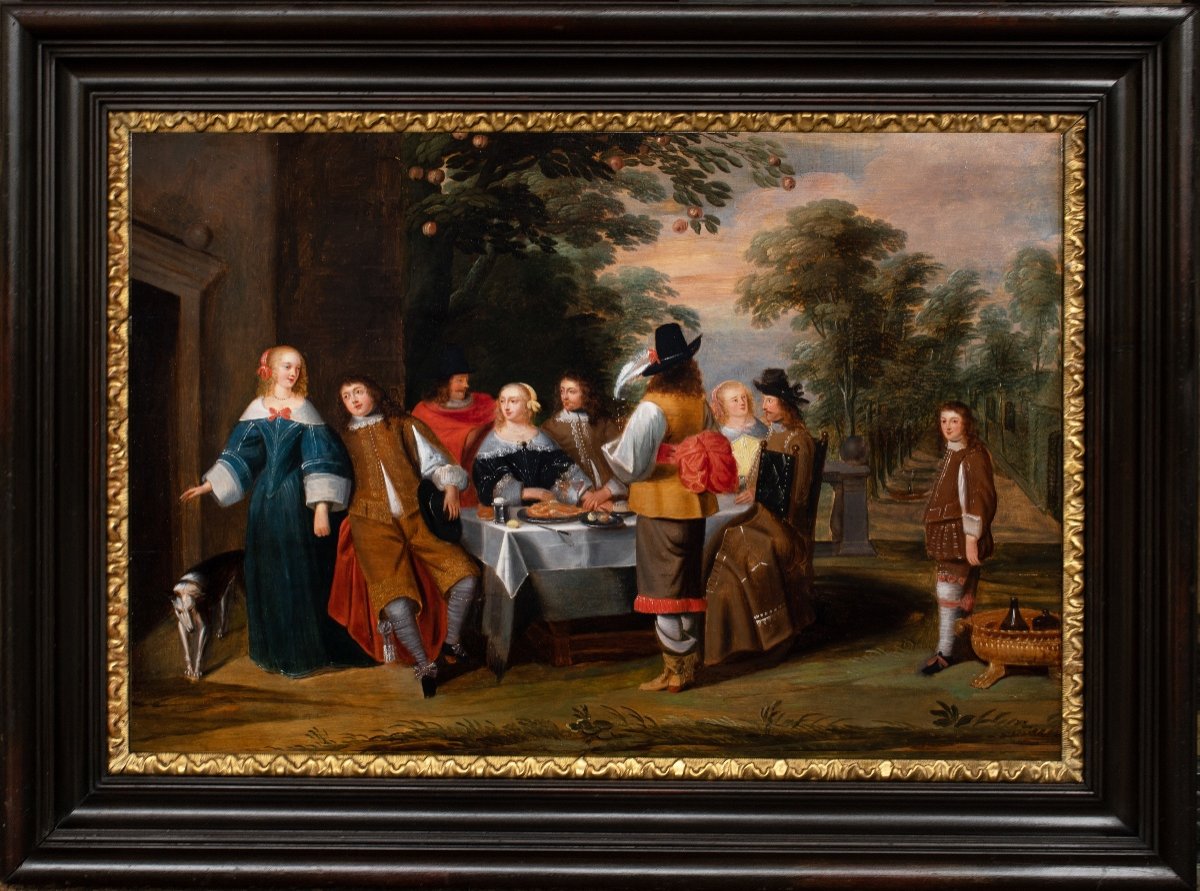 Banquet dans un parc. Christoffel Jacobsz Van der Laemen (1606-1651)