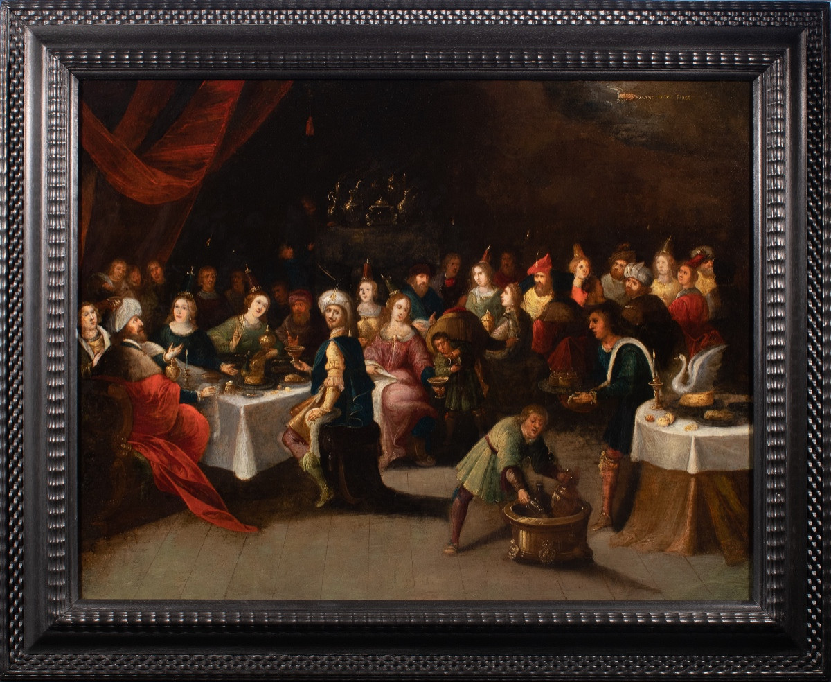 The Feast Of Balthazar. 17th Century Flemish School