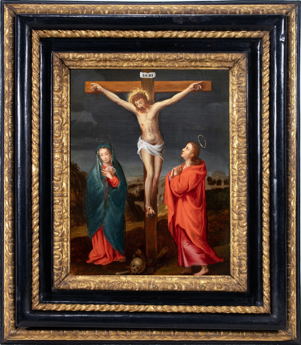 La Crucifixion. École Flamande (Anvers) début du XVIIe Siècle