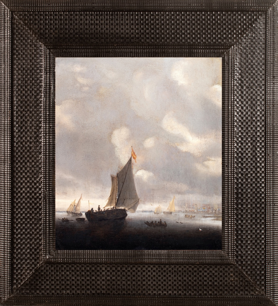 Marine Hollandaise du XVIIe siècle. Atelier de Salomon van Ruysdael 