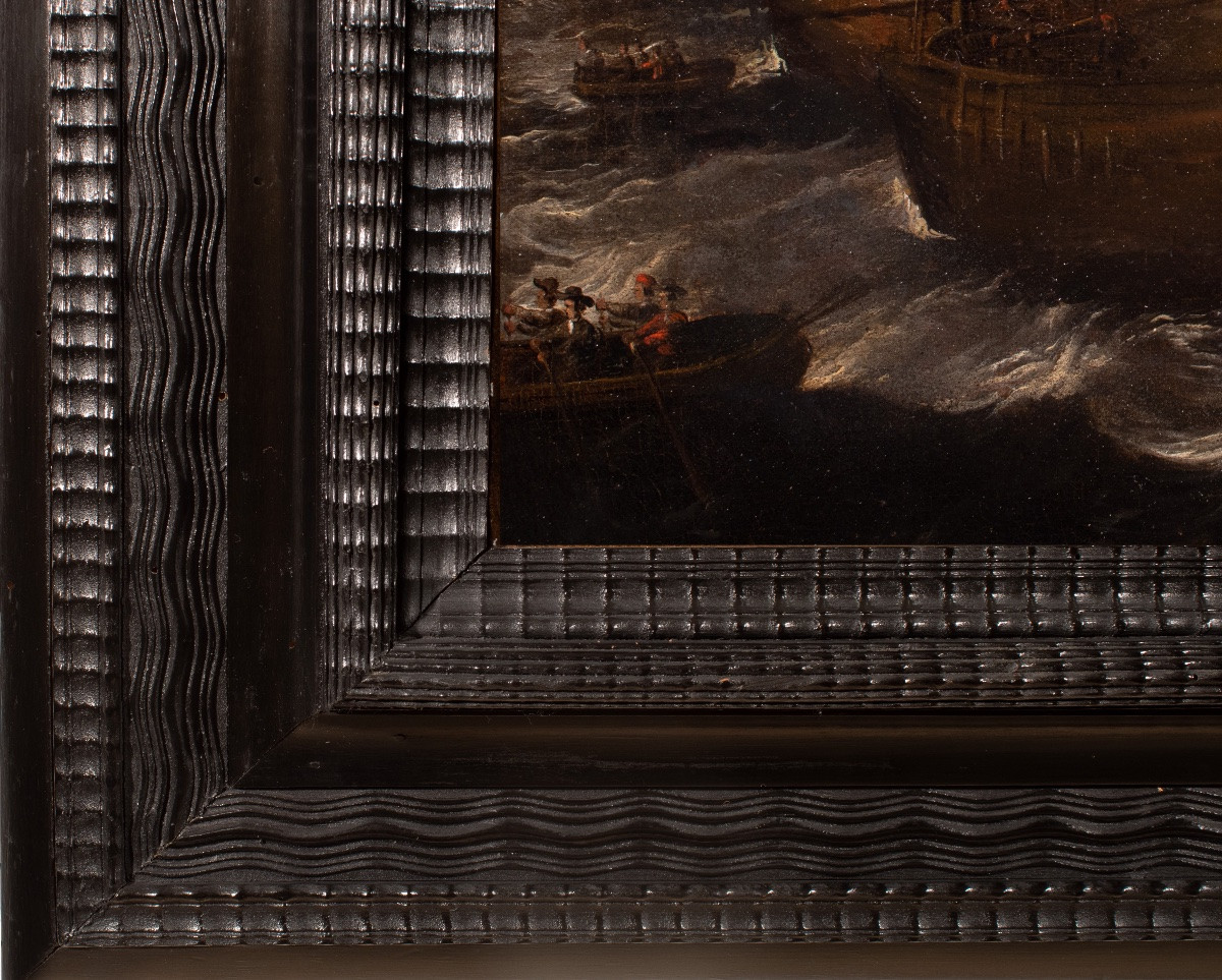  Peter van de Velde  (1634-1723). Le départ des galions Hollandais-photo-1
