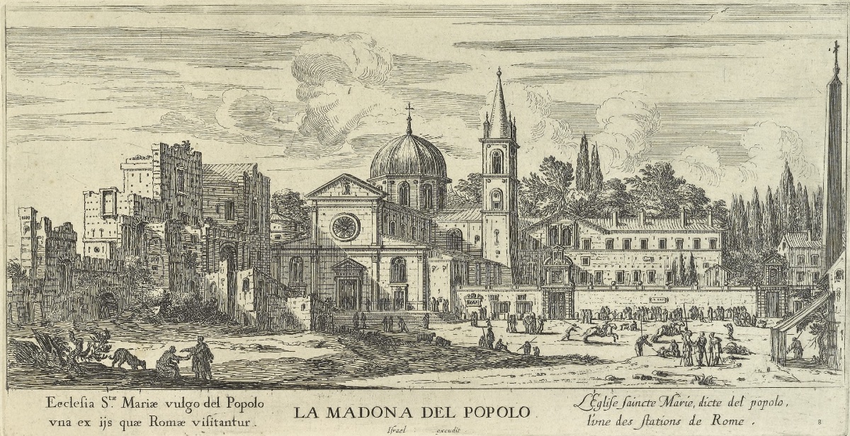 Vue de la Piazza del Popolo à Rome. Atelier de Gaspar van Wittel (1653-1736)-photo-1