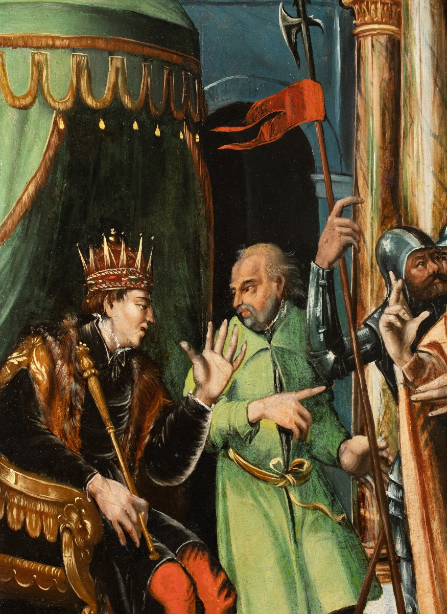 Saint John The Baptist Before King Herod. 16th Century-photo-3