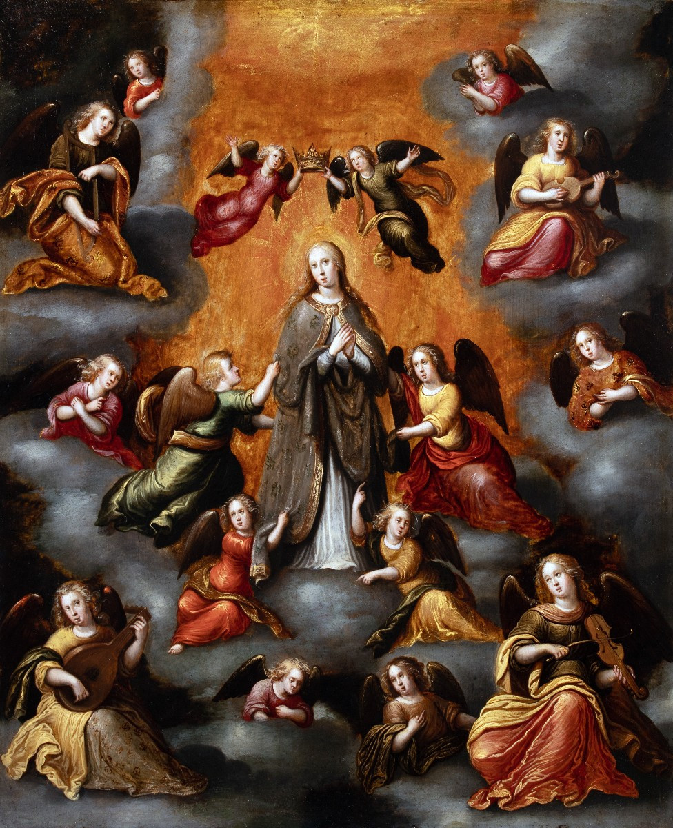 Anges musiciens entourant le Couronnement de la Vierge - Louis de Caullery (vers 1580 – 1621) -photo-2