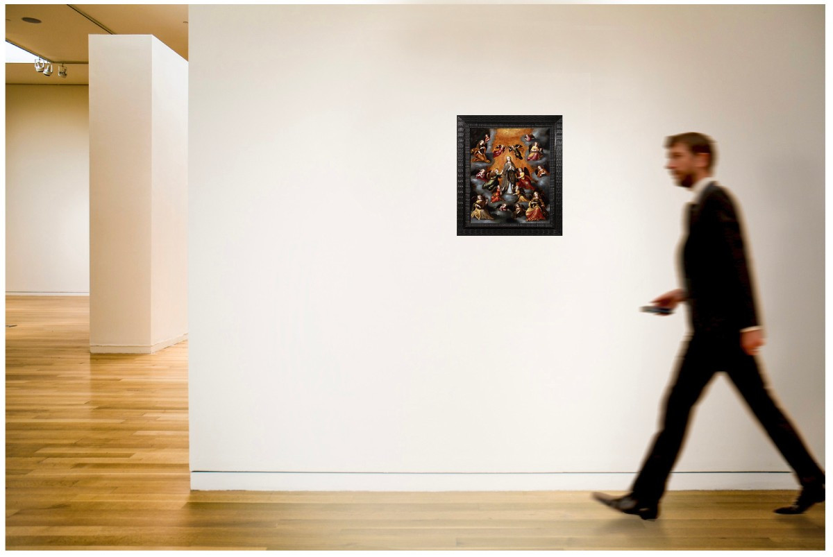 Anges musiciens entourant le Couronnement de la Vierge - Louis de Caullery (vers 1580 – 1621) -photo-3