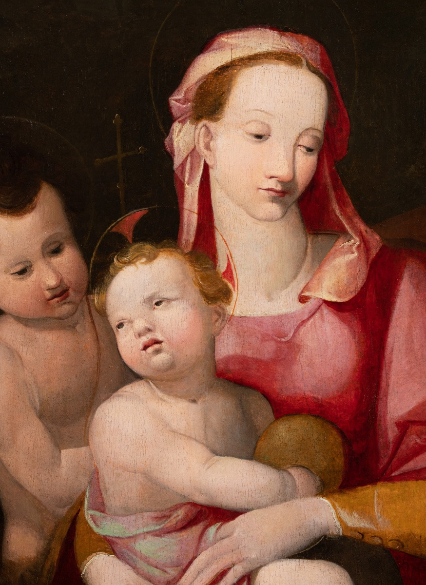 Holy Family. Battista Naldini (1537-1591) And Workshop-photo-2