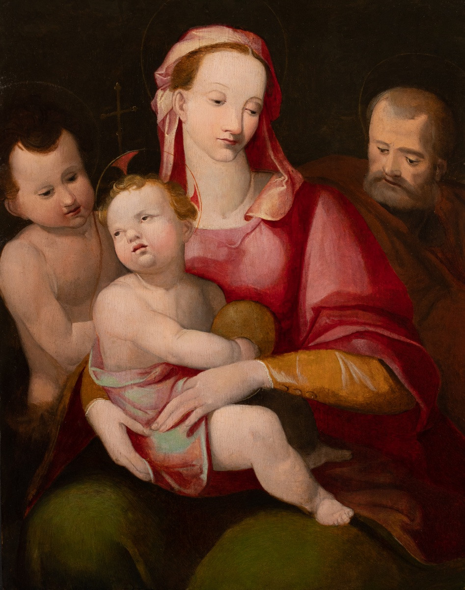 Holy Family. Battista Naldini (1537-1591) And Workshop-photo-3