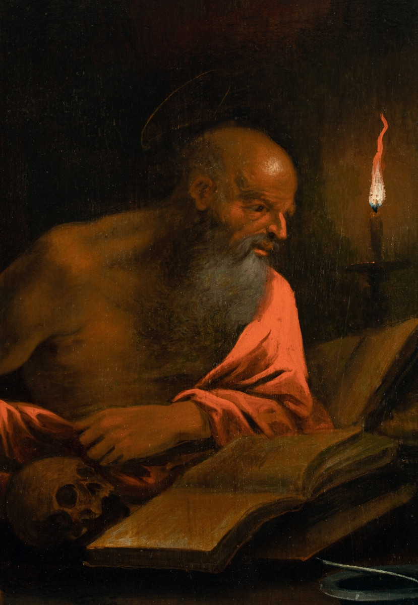 Saint Jérôme dans son cabinet de travail. Époque XVIIe siècle-photo-2