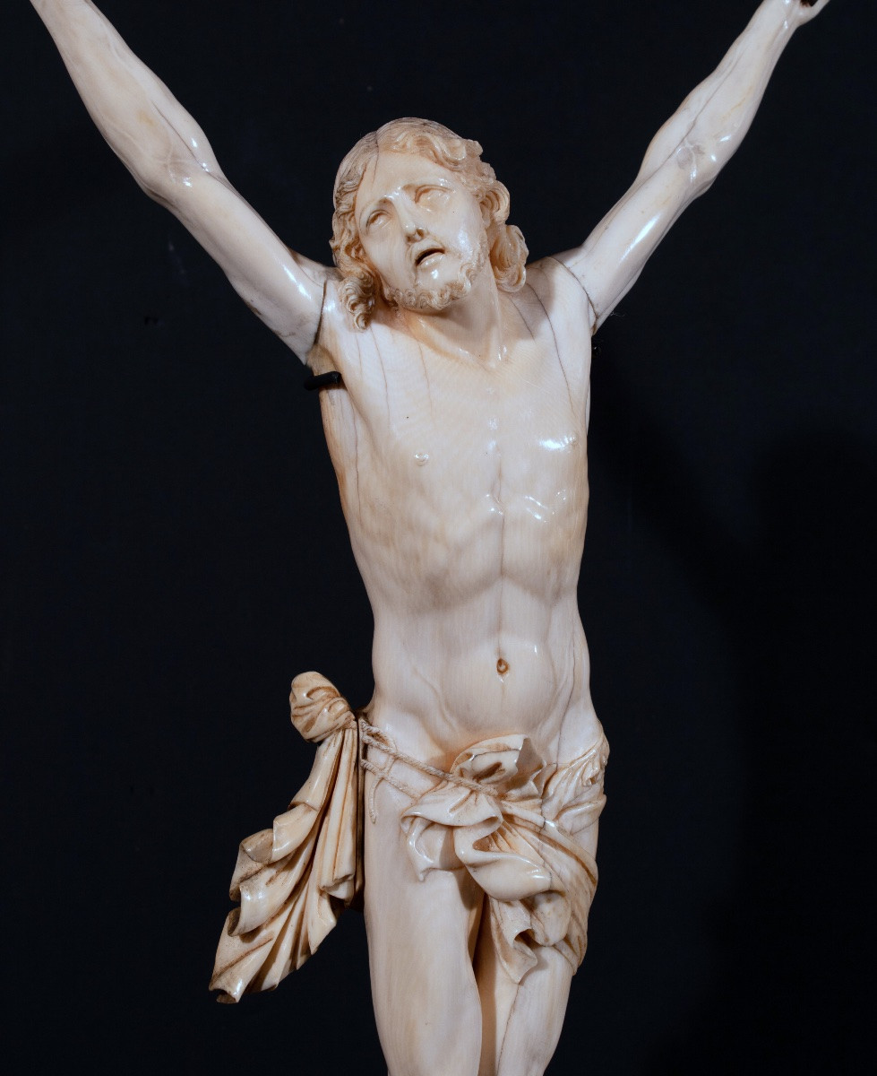 Christ In Ivory - Sculpture In The Round. France, 17th Century-photo-2