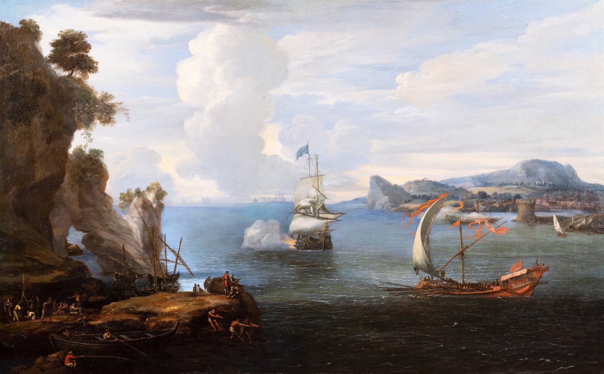 Jean Baptiste De La Rose, 1612–1687. Mediterranean Seascape Featuring The Royal Galley “la Réale”-photo-4
