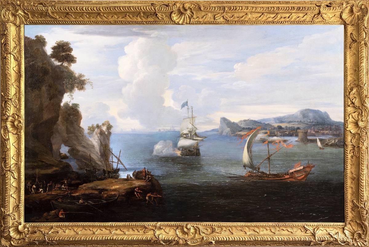 Jean Baptiste De La Rose, 1612–1687. Mediterranean Seascape Featuring The Royal Galley “la Réale”