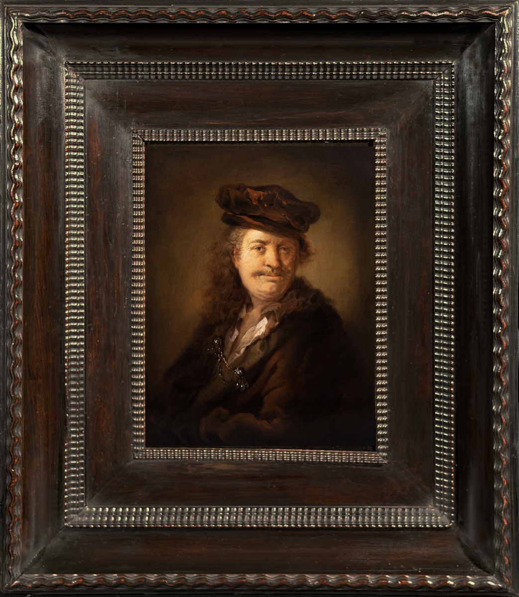 Portrait d’homme au béret rouge. École de Rembrandt, XVIIᵉ siècle.