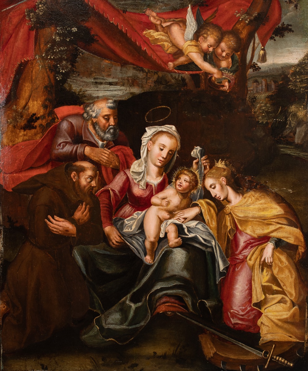 Le Mariage mystique de sainte Catherine. Entourage d’Otto van Veen (1556–1629)-photo-3