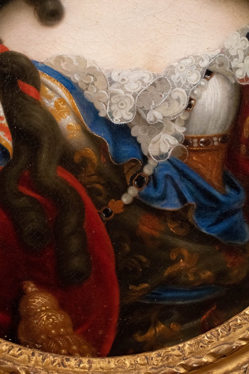 Portrait Of Marie-angelique De Coulanges. Attributed To Pierre Mignard (1612-1695)-photo-4