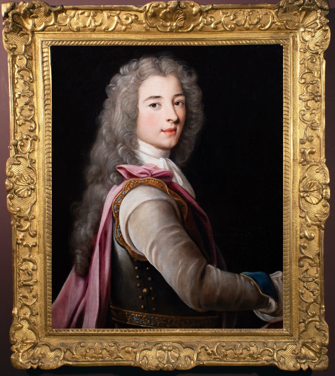 Portrait Of A Young Aristocrat In Breastplate. Nicolas Fouché (troyes, 1653 – Paris, 1733)