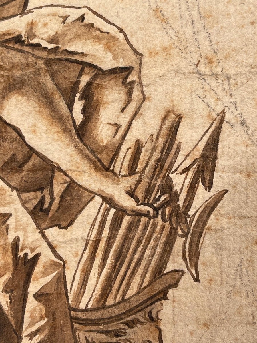 Young Man In Costume Of God Mars. French School Of The XVIIth Century-photo-1