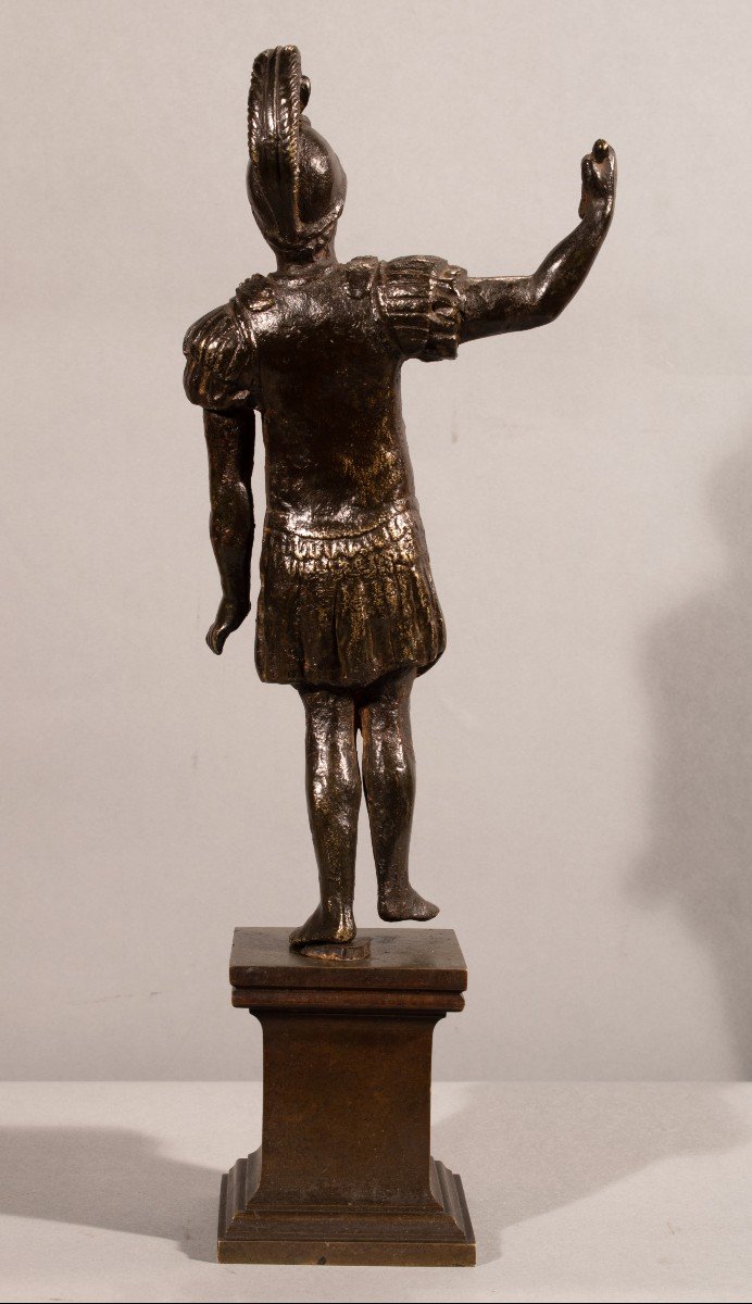 God Mars. Bronze Sculpture With Black Patina, Italy 16th Century-photo-4
