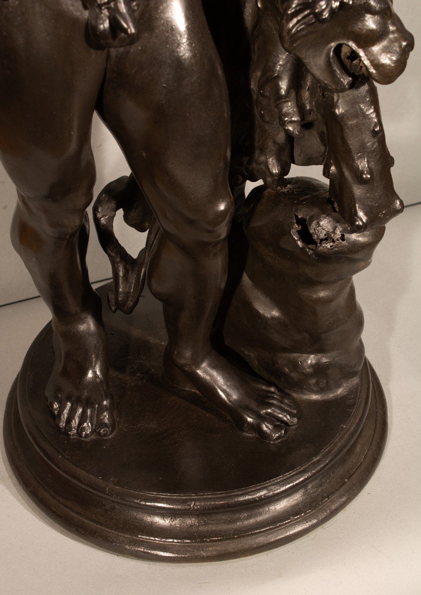 Hercules. Bronze Sculpture, France At The End Of The 18th Century.-photo-1