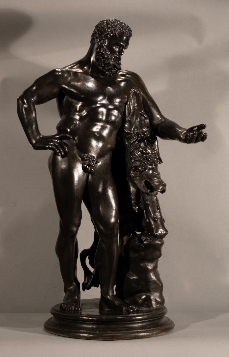 Hercules. Bronze Sculpture, France At The End Of The 18th Century.
