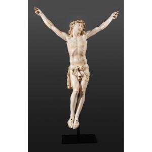 Large Christ In Ivory - Paris Workshop, First Half Of The XIXᵉ Century
