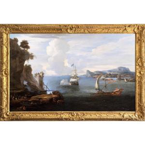 Jean Baptiste de La Rose 1612-1687. Marine méditerranéenne avec la galère royale “La Réale”