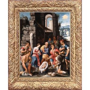 Adoration des Bergers. Atelier de Maarten de Vos (1532–1603)