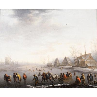 Paysage d’hiver avec patineurs- Anthonie Verstraelen (1594-1641)