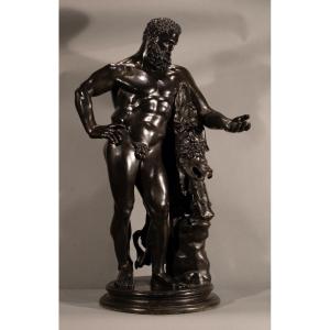 Hercule. Sculpture En Bronze, France Fin Du XVIIIème Siècle.