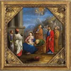 The Adoration Of The Magi. Guillaume Dumee (fontainebleau 1571 – Paris 1646)