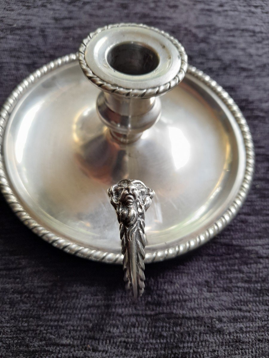 Edinburgh 1904 Silver Hand Candlestick 200g-photo-2