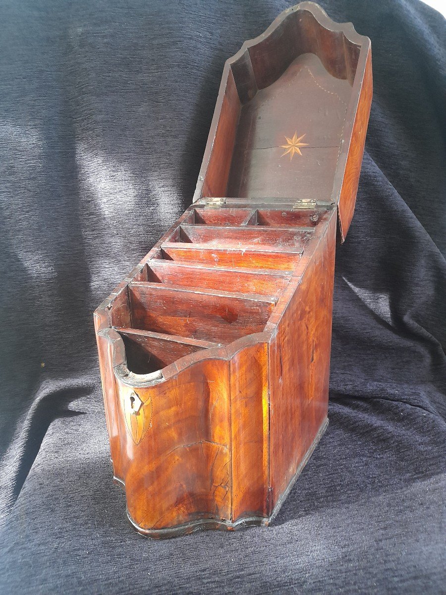 Large Mahogany Cutlery Box George III Eighteenth Century-photo-4