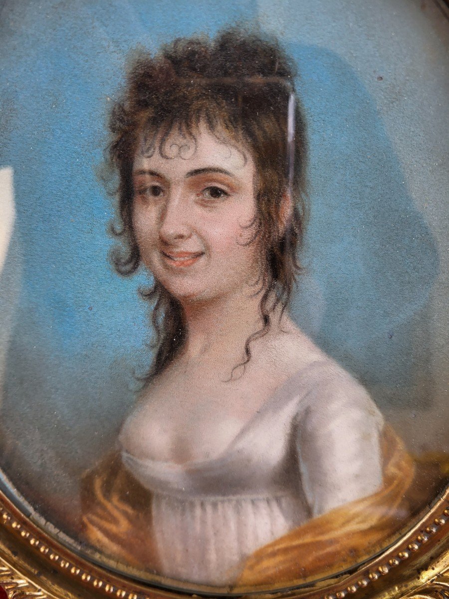 Portrait  Pastel d'une Jeune Merveilleuse  ec.F c.1790-photo-2