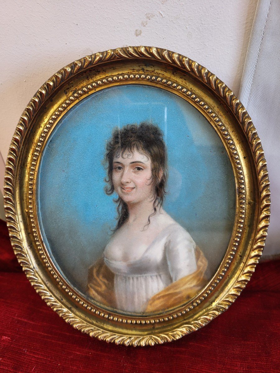 Portrait  Pastel d'une Jeune Merveilleuse  ec.F c.1790-photo-4