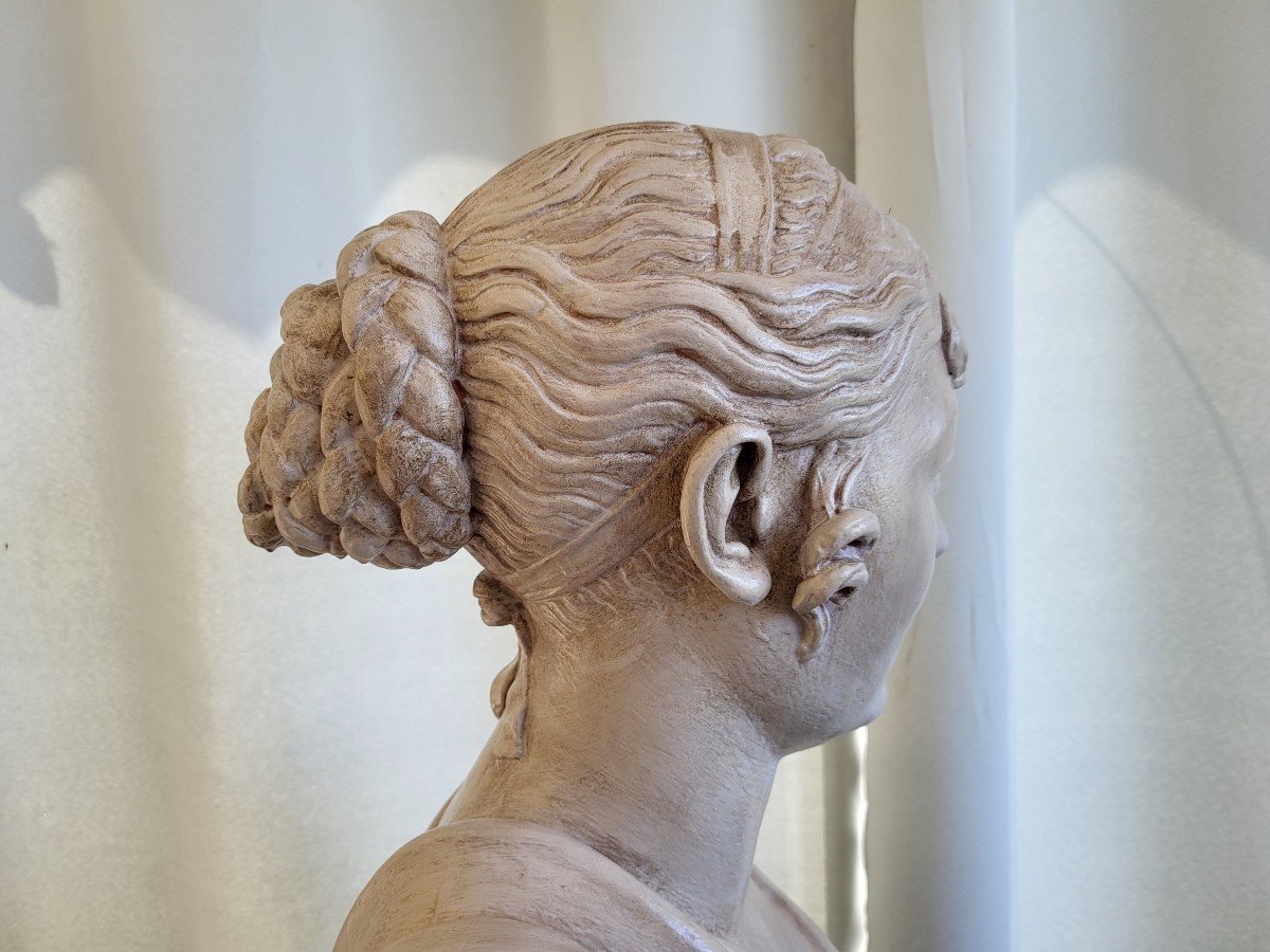 Grand Buste Dame De Qualité  école  Française   Début XIXe  Daté 1814-photo-5