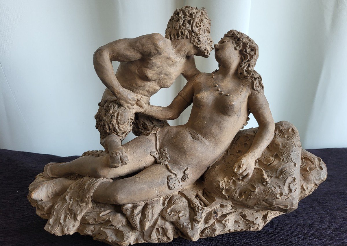 Sculpture  Terre Cuite "Grand Tour" Sg Giro Naples époque XIXe 
