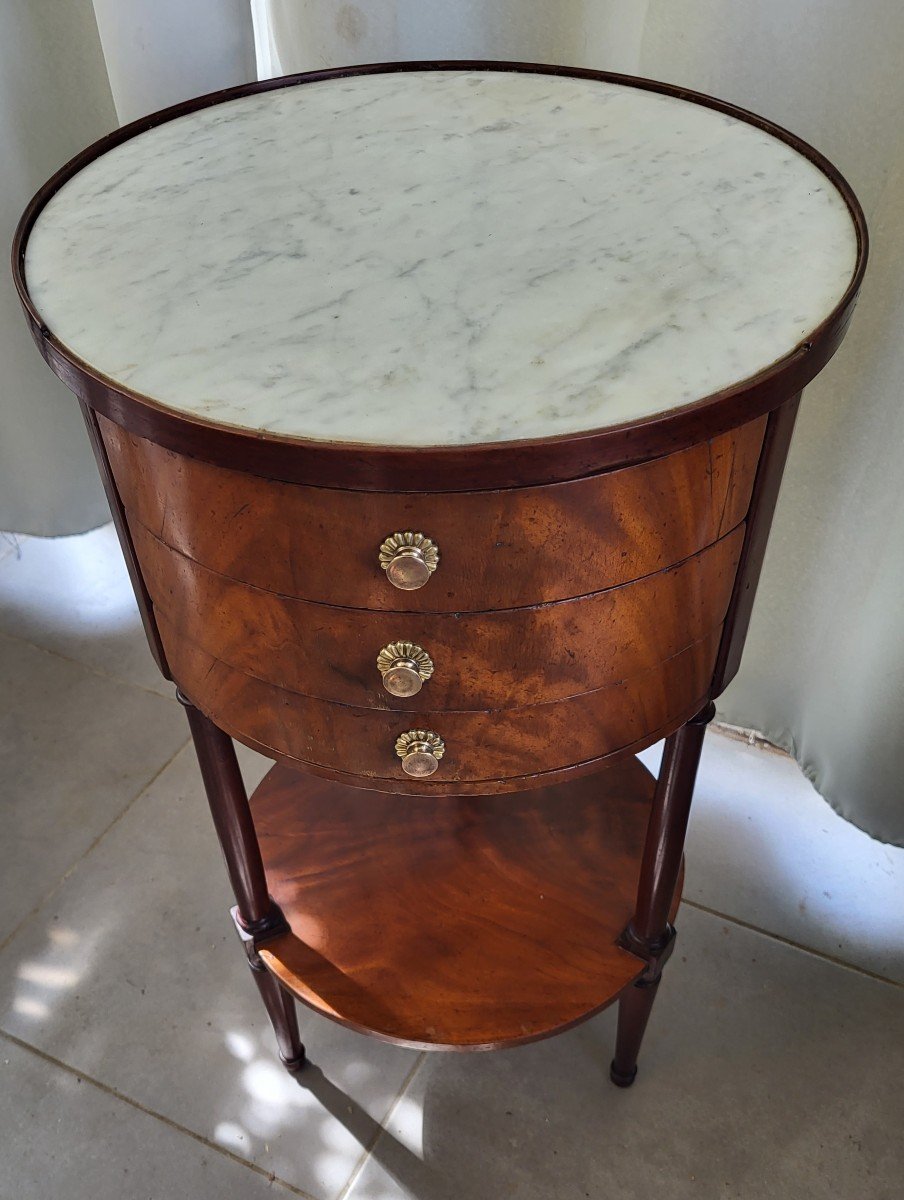 Mahogany Drum Living Room Table Louis XVI Period Late 18th Century-photo-8