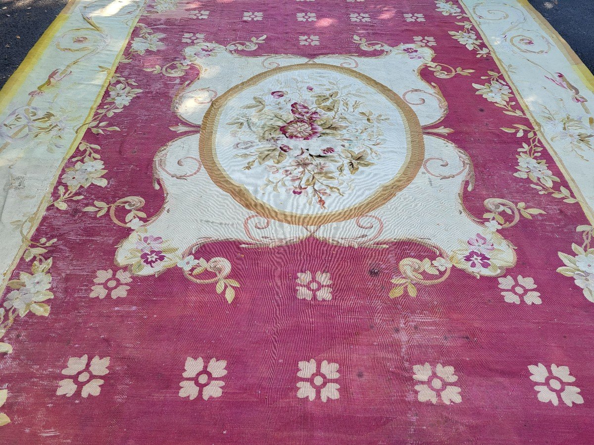 Important Aubusson Carpet Napoleon III Period 19th Century 450x305cm-photo-5