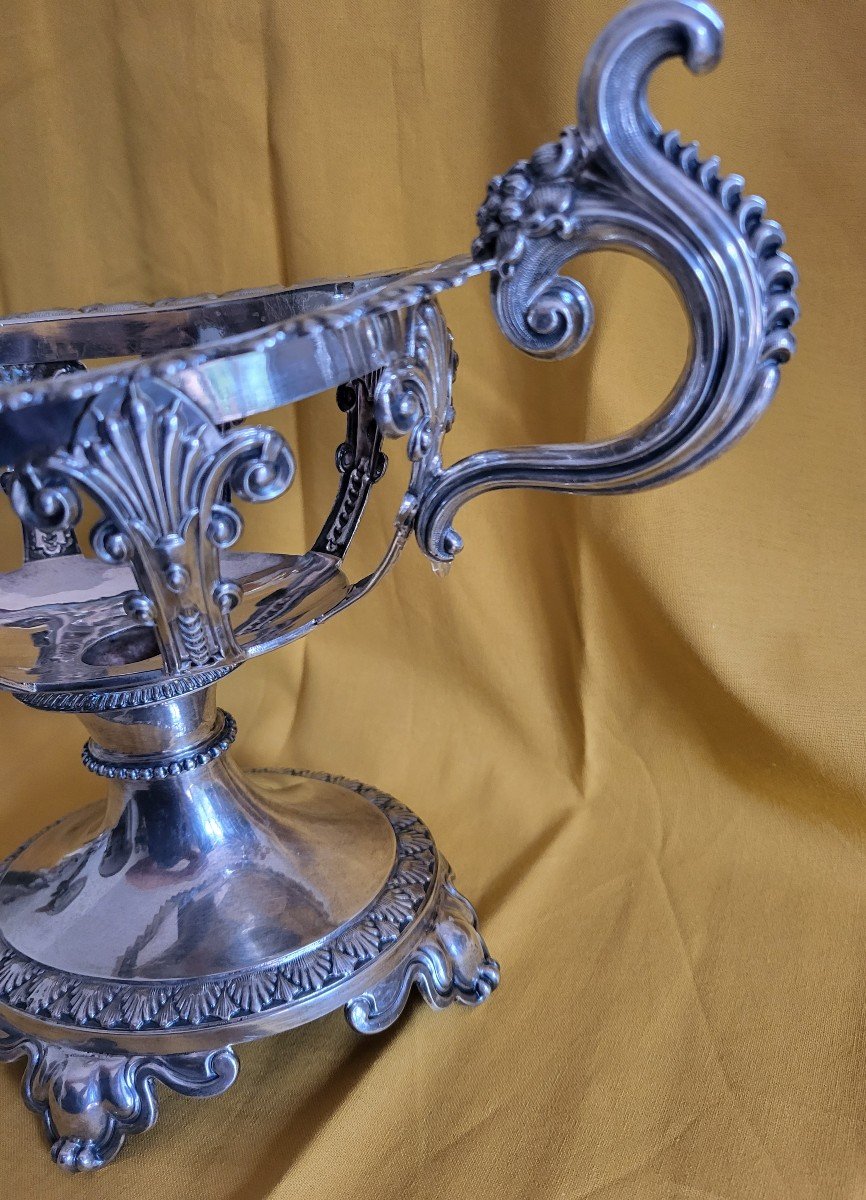 Large Silver Covered Cup Minerva Ep L Ph 19th Century 924g-photo-5