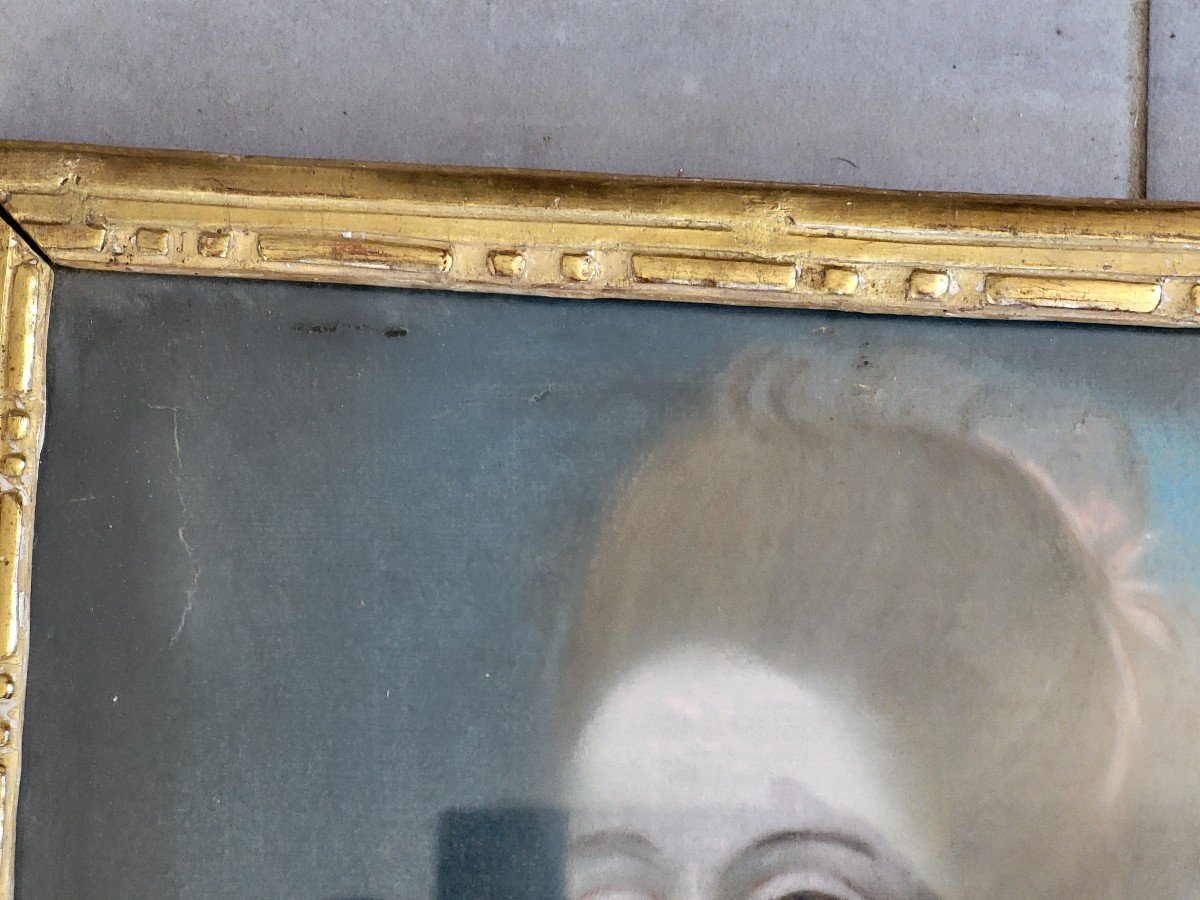 Pastel Portrait Madame De Saint Roman 18th Century Period-photo-2
