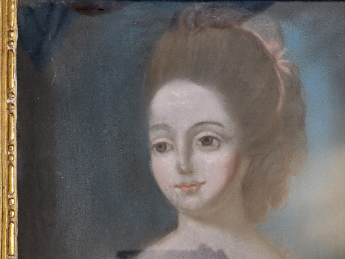 Pastel Portrait Madame De Saint Roman 18th Century Period-photo-4