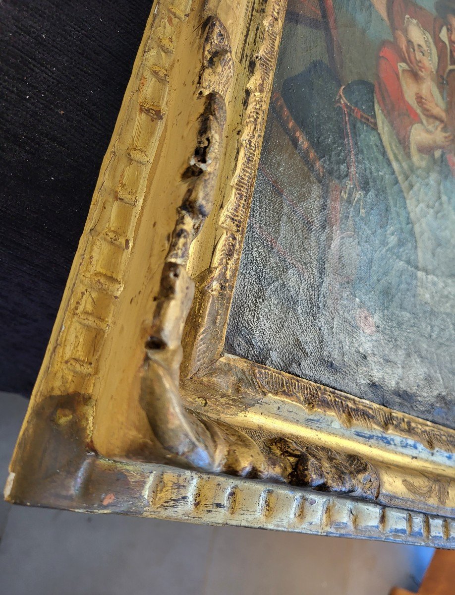 Northern School "naughty Scene" H/t Early 18th Century-photo-6